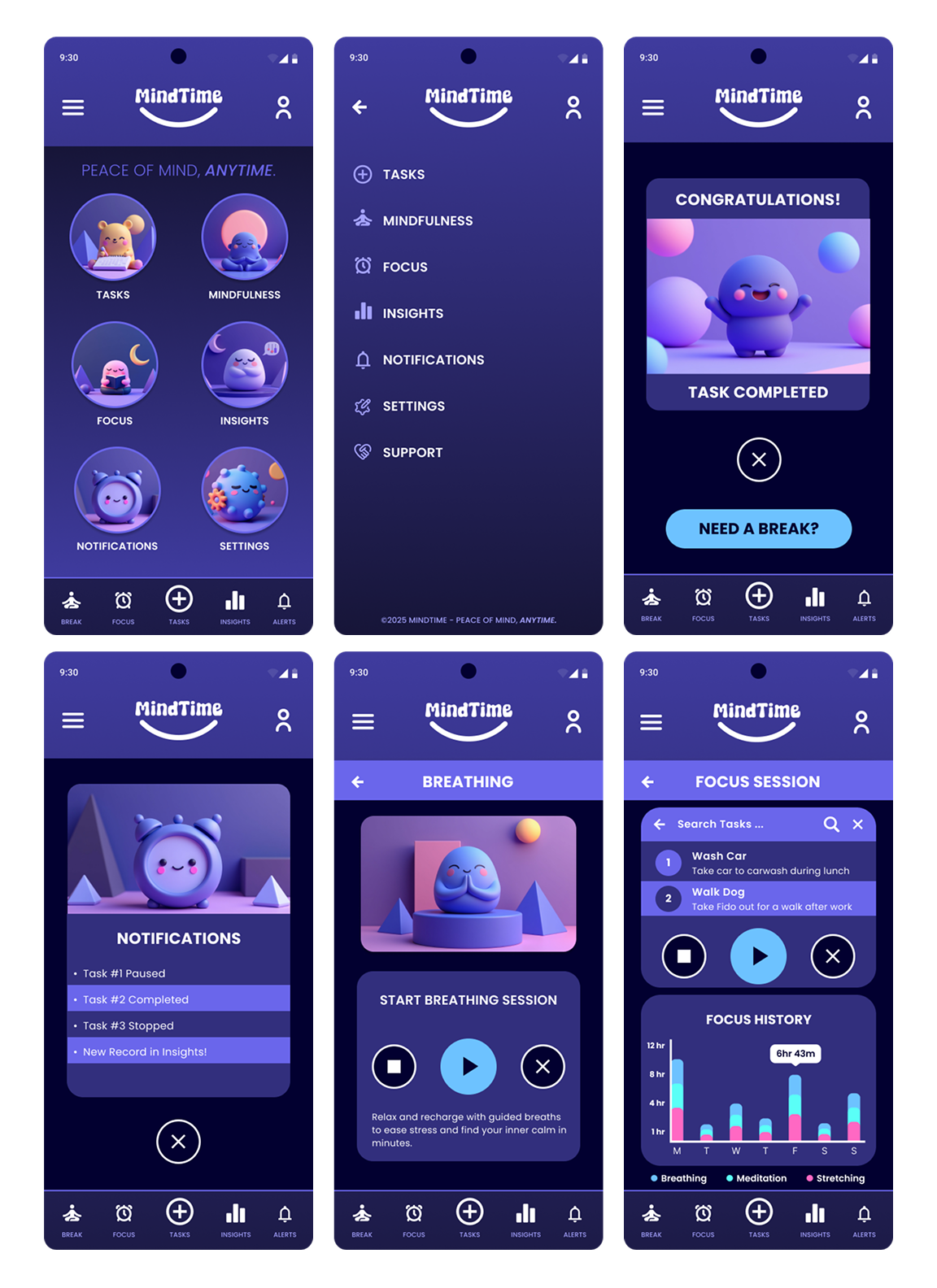 MindTime Mockups