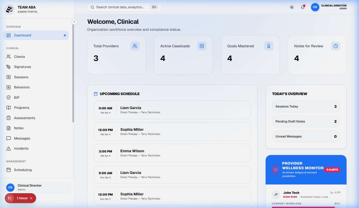 TeamABA Dashboard